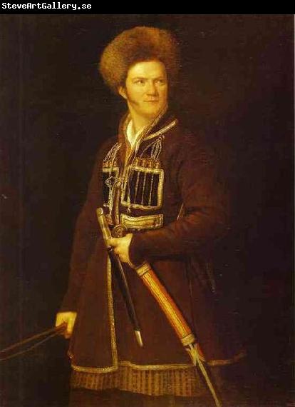 Aleksander Orlowski Self-portrait in Cossack's dress.